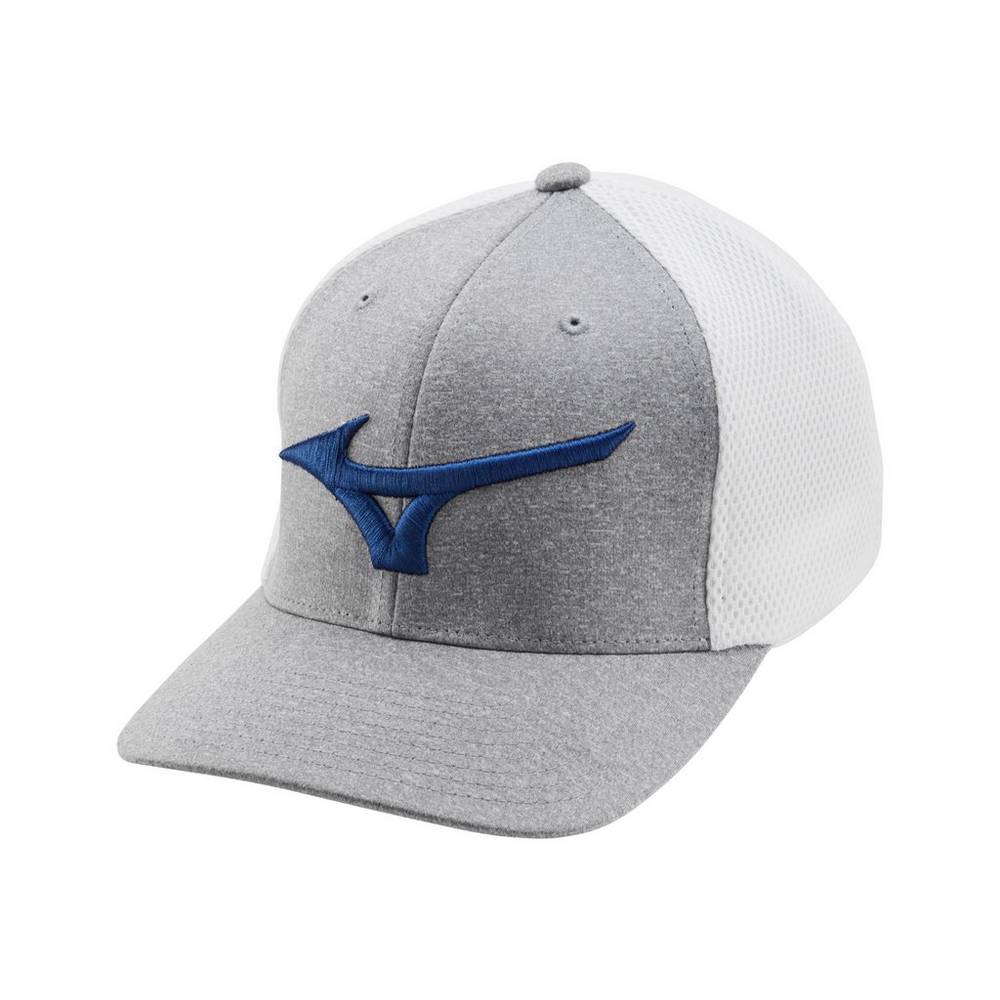 Mens Mizuno Fitted Meshback Golf Hat White/Royal Philippines (UCNHKL023)